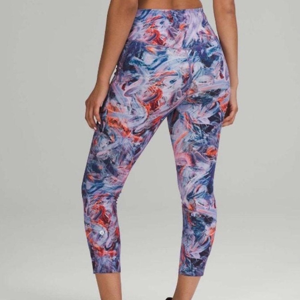 Lululemon Base Pace Tight 12 Atmospheric Purple Multi High Rise 25 Inseam